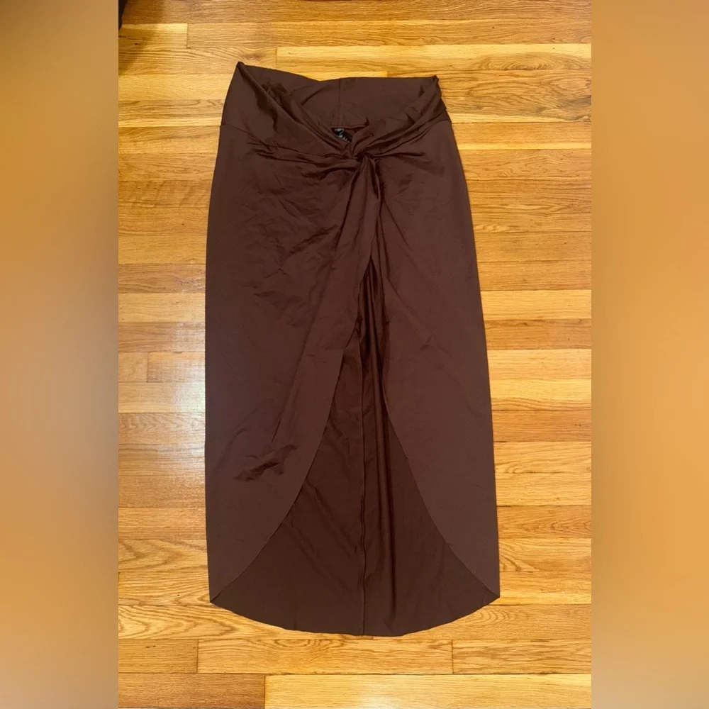 Skims Size 3X Recycled Swim Sarong Skirt Cocoa Brown SW-SKT-0016 NWT